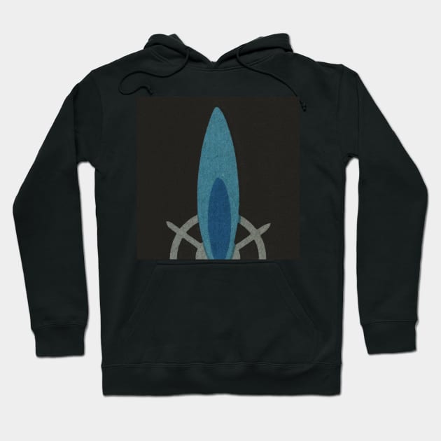 Czechoslovakian Matchbox Rocketship Inspired Abstract Artwork Hoodie by DankFutura